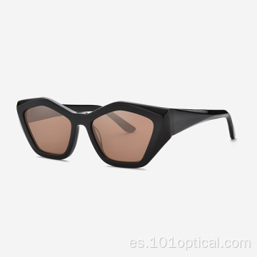 Gafas de sol para mujer de acetato con corte en bisel angular